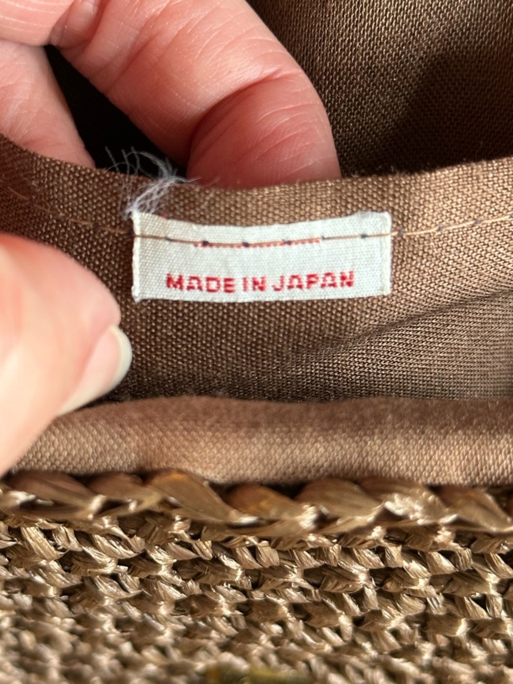 Vintage 1960s Raffia Woven Handbag | Made in Japan | Boho MCM - Picture 5 of 9